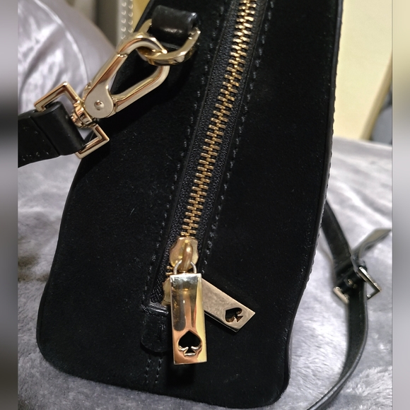 KATE SPADE-Kay Street Small Felix-Pebbled Leather Crossbody/Hand Bag Black - Picture 12 of 13